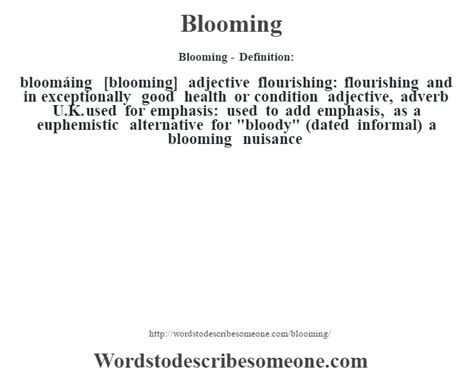 blooming british slang.